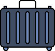 illustrazione di valigia icona nel blu colore. vettore