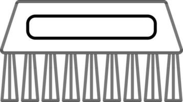 macchia o pulizia spazzola icona nel linea arte. vettore