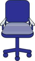 rotolamento sedia icona nel colore con ictus per seduta. vettore
