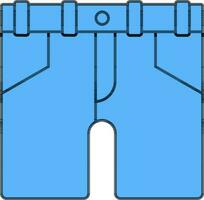 blu illustrazione di corto ansimare icona. vettore