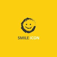 icona sorriso, sorriso, disegno vettoriale logo felice business emoticon, design divertente e vettore emoji felicità