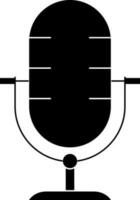 microfono icona nel nero e bianca colore. vettore