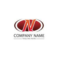 n logo font company logo business e lettera iniziale n design vector and letter for logo