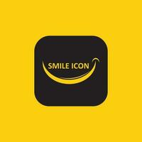 icona sorriso, sorriso, disegno vettoriale logo felice business emoticon, design divertente e vettore emoji felicità