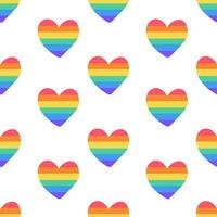 cuori con arcobaleno, senza soluzione di continuità modello. lgbt diritti simbolo. lgbt Comunità concetto.gay orgoglio mese celebrazione vettore
