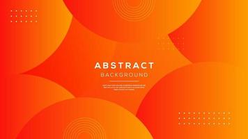astratto 3d cerchio moderno strato sfondo arancione. illustrazione vettoriale di design composizione minimalista.