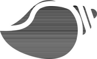 nero e bianca illustrazione di shankh icona. vettore