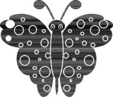 isolato farfalla nel nero e bianca colore. vettore
