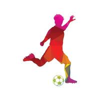 calcio calcio giocatore uomo nel azione semplice bianca sfondo. vettore illustrazione