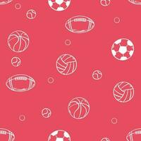 sport palla senza soluzione di continuità modello vettore rosa bianca