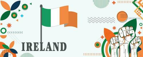 Irlanda nazionale giorno bandiera design vettore eps