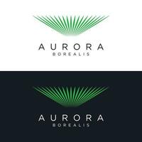 il settentrionale luci onda logo design era ispirato di il aurora boreale. vettore