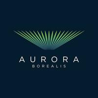 il settentrionale luci onda logo design era ispirato di il aurora boreale. vettore