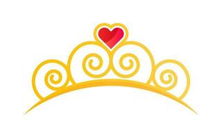 d'oro Principessa corona, vettore illustrazione