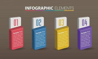 moderna casella di testo modello banner infografica vettore