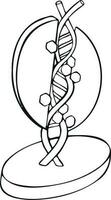 dna volumetrica illustrazione schema vettore