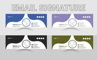 e-mail firma design modello, e-mail firma, vettore e-mail firma, posta cartello