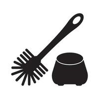 gabinetto spazzola icona, logo illustrazione design modello. vettore