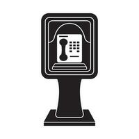 telefono pubblico simbolo icona, logo vettore illustrazione design modello