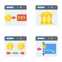 gateway di pagamento icon set 2 pagamento relative vettore