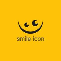 icona sorriso, sorriso, disegno vettoriale logo felice business emoticon, design divertente e vettore emoji felicità