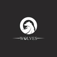 logo lupi, volpe, testa di lupo, animale vetor e logo design illustrazione di cane ruggito selvaggio, astratto per il logo del gioco simbolo testa animale vettore