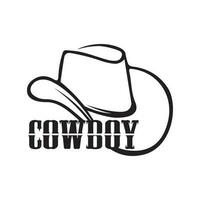 modello di disegno vettoriale icona logo cappello da cowboy