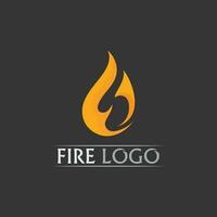 logo e icona del fuoco, elemento fiammeggiante caldo vettore fiamma illustrazione design energia, caldo, avvertimento, segno di cottura, logo, icona, luce, calore di potenza