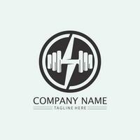 fitness logo design illustrazione vettoriale icona