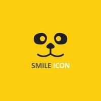 icona sorriso, sorriso, disegno vettoriale logo felice business emoticon, design divertente e vettore emoji felicità