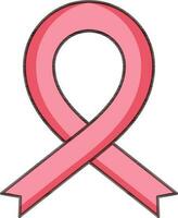 cancro nastro icona o simbolo nel rosa colore. vettore
