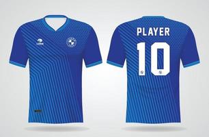 modello di maglia sportiva blu per le divise della squadra e il design della maglietta da calcio vettore