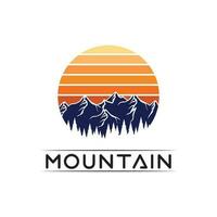 logo icona di montagna vettore