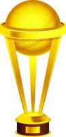 realistico d'oro trofeo tazza per cricket sport. vettore
