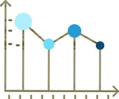 appuntito grafico grafico icona nel blu e nero colore. vettore