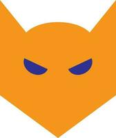 arancia e blu Batman maschera nel piatto stile. vettore