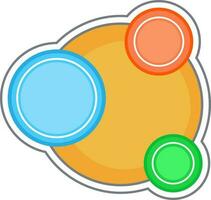 colorato cerchio Infografica elementi per attività commerciale. vettore