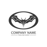 modello di logo icona vettore pipistrello