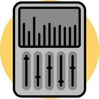 musica miscelatore tavola icona nel grigio colore. vettore