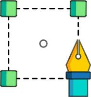 illustrazione di Selezionare penna attrezzo icona o simbolo. vettore