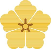 giallo fiore icona o simbolo nel piatto stile. vettore