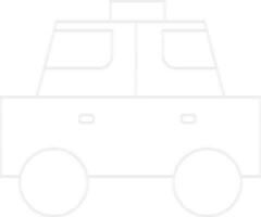 magro linea arte Taxi icona nel piatto stile. vettore