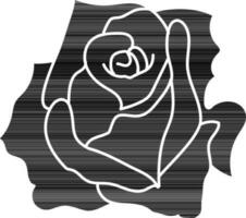 rosa fiore nel nero e bianca colore. vettore