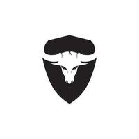 corno di toro e bufalo logo e simboli icone modello app vettore