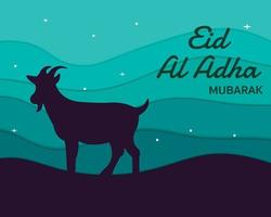 stile di carta eid al adha vettore