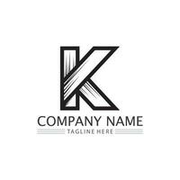 k logo design k lettera font concept business logo vector and design initial company