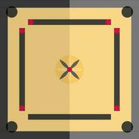 carrom tavola nel piatto stile illustrazione. vettore