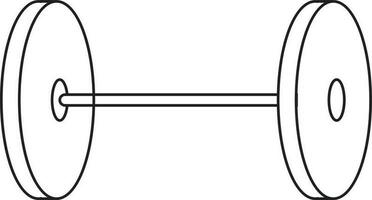 piatto stile manubrio nel nero linea arte. vettore