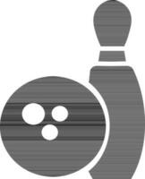illustrazione di bowling perno con sfera. vettore
