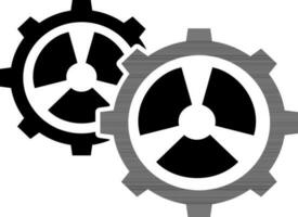 vettore radioattivo icona nel piatto stile.